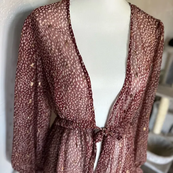 Express wine Lace cardigan - Image 4