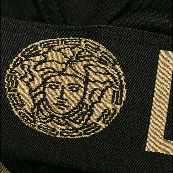 VERSACE Medusa Greca logo cotton jersey lingerie bra top S - Image 3