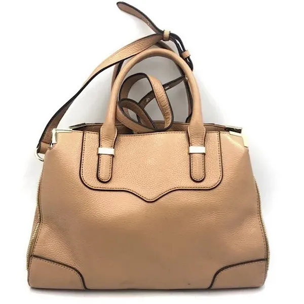 Rebecca Minkoff Peach Tan Pebbled Leather Satchel Bag Purse 🌺🌺 - Image 2