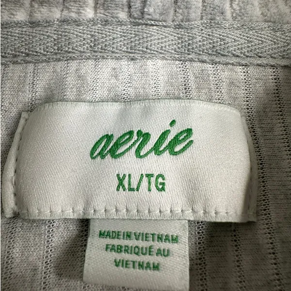 Aerie: Gray Soft Ribbed Hoodie - Image 5