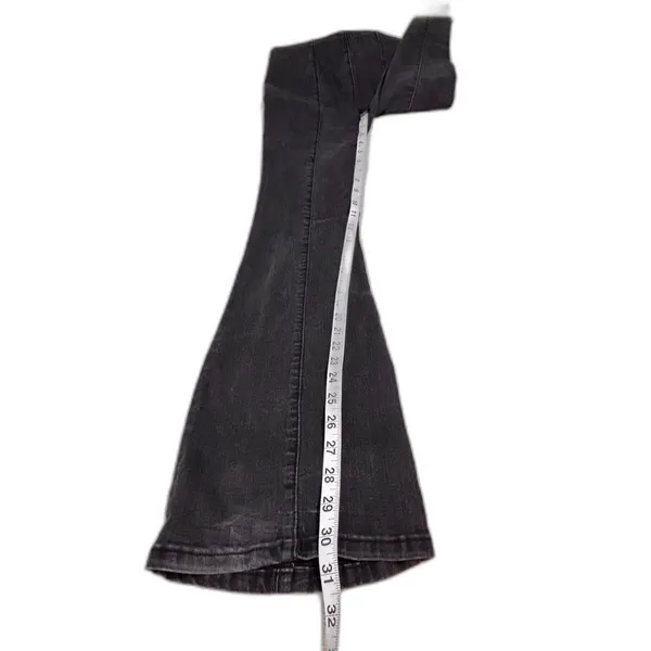 Free People We The Free Slim Pull On Flare Jeans Black 24 - Image 5