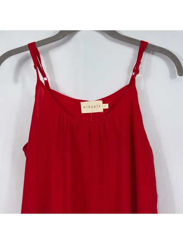 Ninexis Red Ruffle Hem Cami Top Size S NWT - Image 4