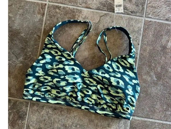 Offline By Aerie Goals Plunge Sports Bra Green Size Medium - Image 3
