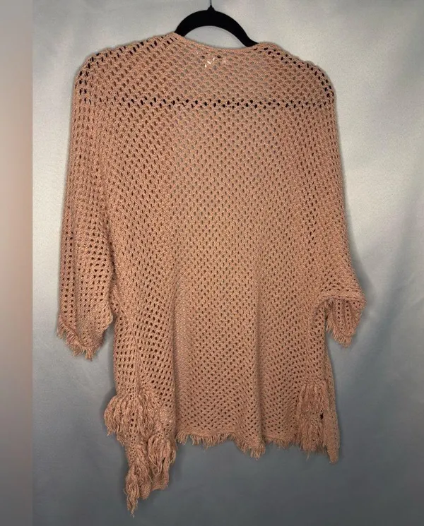 AMERICAN EAGLE OUTFITTERS Fringe 3/4 Sleeve Oversized Women's Cardigan Size M - Image 7