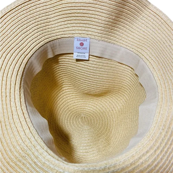 Shade & Shore Straw Cream Beach Sun Hat - Image 4