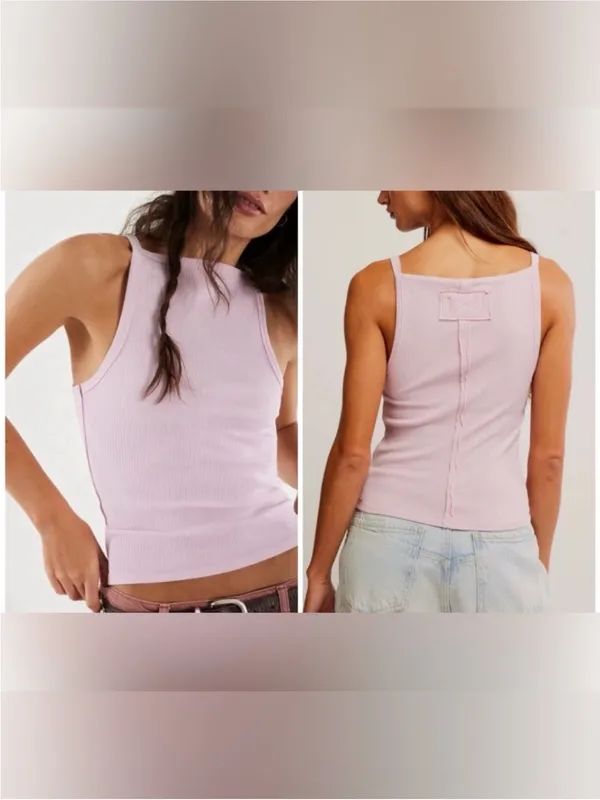 NWT Free People We The Free Mia Tank - pink a boo pink rose - XS, Medium - Image 2