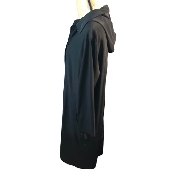 Hilary Radley Black Trench Coat Size Small Vintage - Image 4