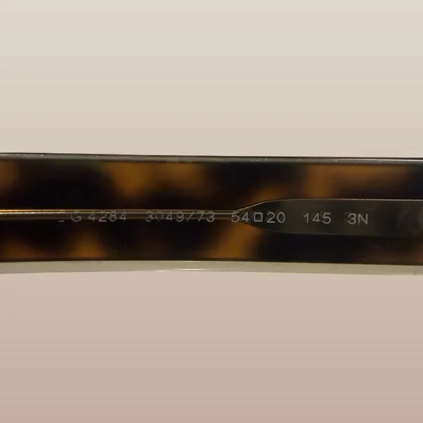 Dolce & Gabbana DG4284 3049/73 Tortoise Brown Sunglasses 54 20 145 Italy - Image 6