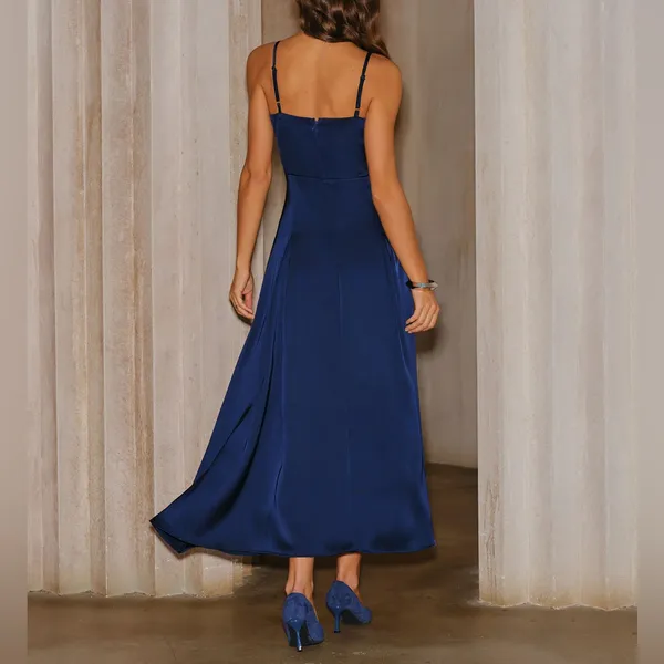 Rihoas Navy A-Line Slip Maxi Dress - Image 4