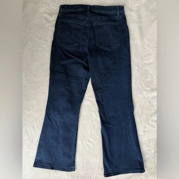 LOFT Dark Indigo Cropped Jeans - Image 4