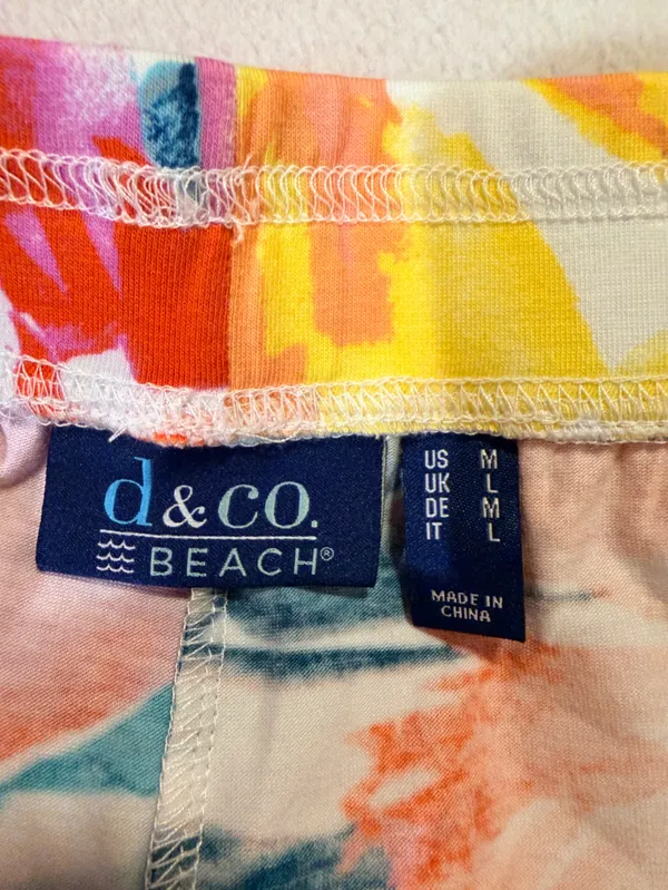 D&Co. Beach Bright Floral Wide-Leg Women's Pants - Multi - Image 4