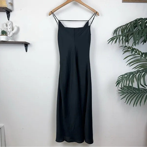 NWT J.ING Satin Draped Slip Midi Dress - Image 9