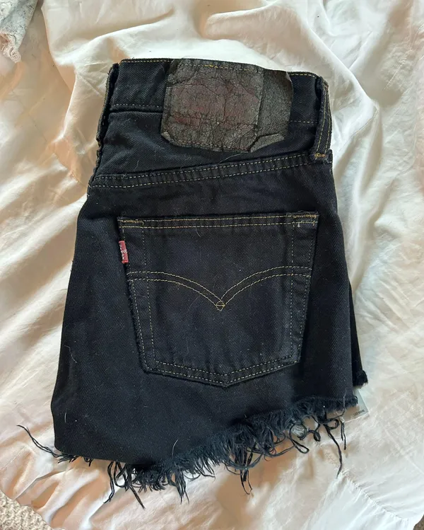 Levi's Black Denim Shorts - Image 2