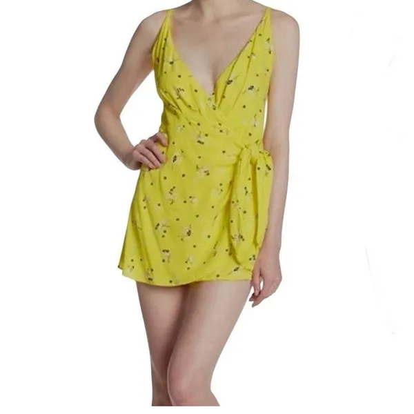 Free People Tango at Night 10 faux wrap tie flap front romper SH 3099 - Image 8