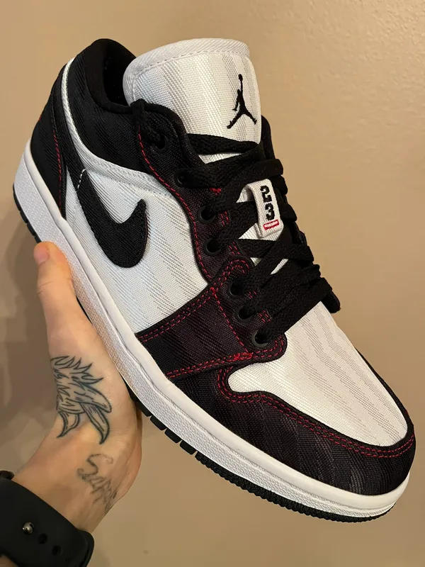 Air Jordan Wmns 1 Low SE Utility ‘White Black Red’ - Image 2