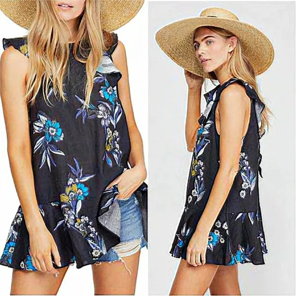 FREE PEOPLE‎ Summer In Tulum Floral Tunic S - Image 2