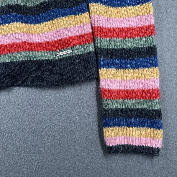 Abercrombie & Fitch Sweater‎ Womens Small Multicolor Stripe Boat Neck Pullover - Image 4