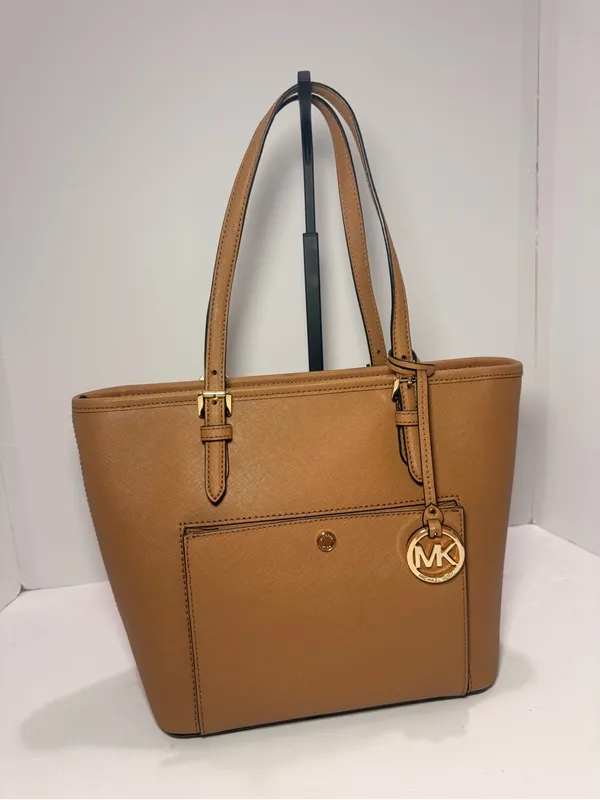 MICHAEL Michael Kors Jet Set Item Medium Top Zip Snap Pocket Tote – Acorn - Image 2