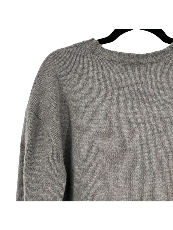Polo Ralph Lauren Gray Wool Blend Crewneck Sweater Size Large Quiet Luxury - Image 5