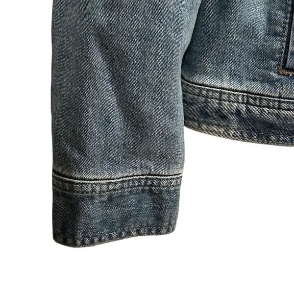 Style & Co Women's Sherpa Lined Collar Denim Jacket Blue Size L Casual‎ - Image 9