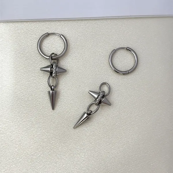 Spike Dangle Drop Earrings for Men Women Streetwear Punk Hip Hop Unisex Earrings - Image 4