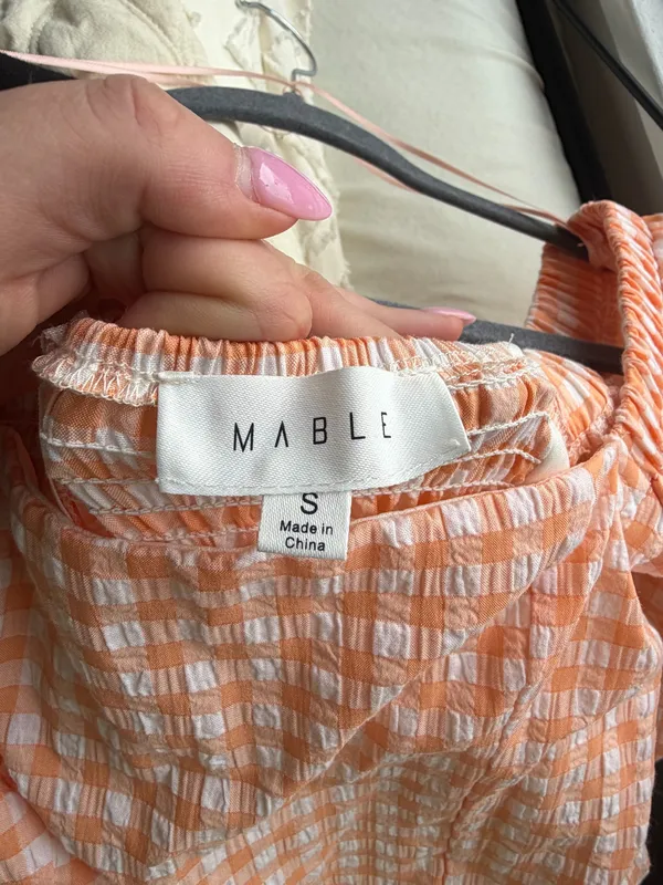 Boutique Orange gingham mini dress - Image 4