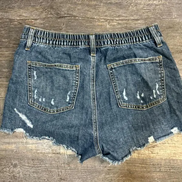aerie blue denim shorts - Image 3