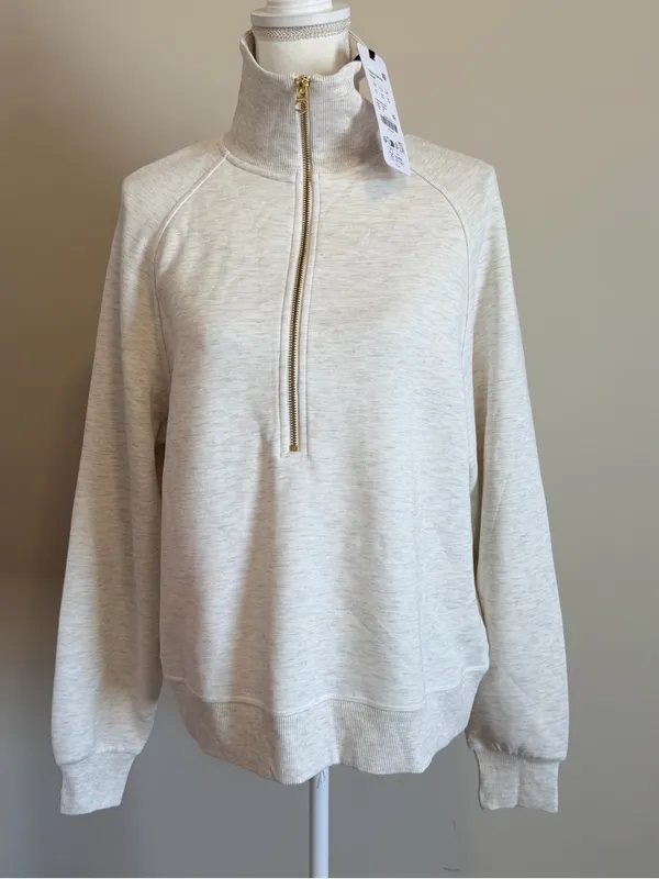 NWT Varley Selene 1/2 Zip doublesoft sweatshirt relaxed fit size small - Image 5