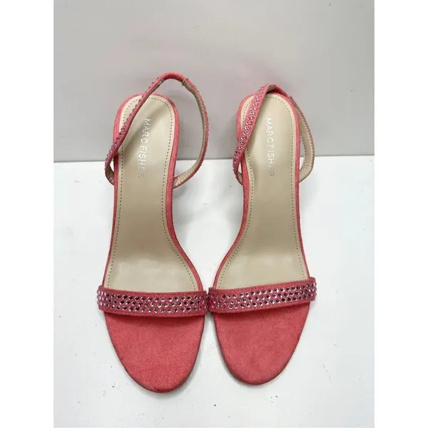 Marc Fisher Sandals Womens Size‎ 8 Betila Slingback Heels Rhinestone Accents - Image 6
