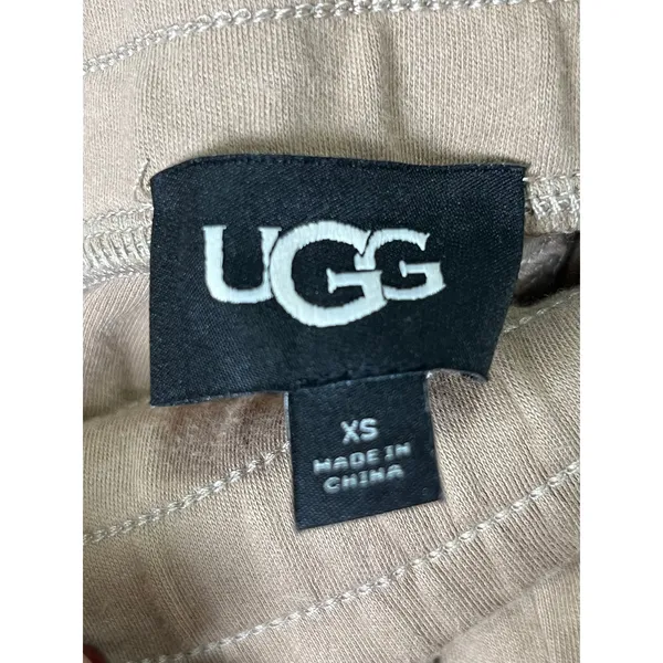 UGG Women's Phaedra Short Tan Elastic Drawstring Flounce Ruffle Lounge Shorts XS - Image 6