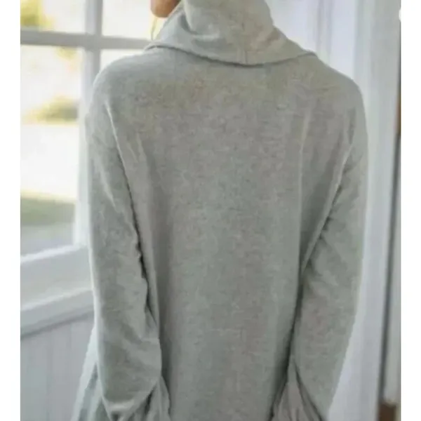 Maeve By Anthropologie Green Cowl Neck High Low Tunic Sweater Large - Image 2