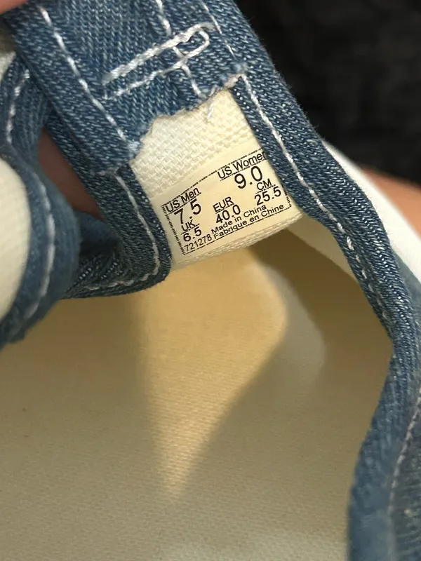 VANS Mary Jane style 93 denim blue star buckle shoes sneakers women’s 9 new - Image 3