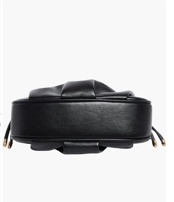 Urban Expressions Black Ruched Hobo Crossbody Shoulder Bag - Image 7