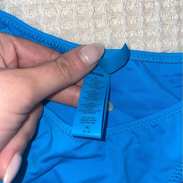 SKIMS Electric Blue Triangle String Bikini Set - Image 3