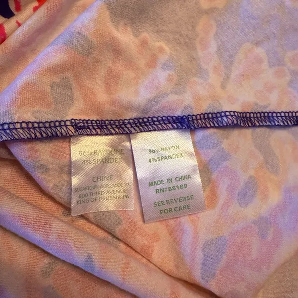 Lilly Pulitzer Lolita strapless midi dress Blue Pink SIZE M Medium Padded Chest - Image 8