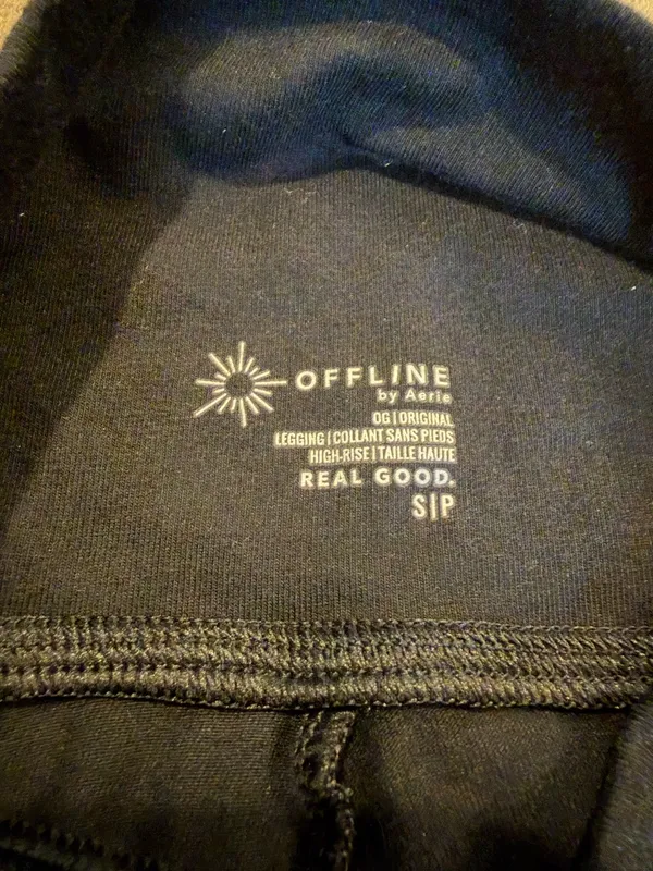 aerie Black High-Rise 'Offline' Leggings - Image 2