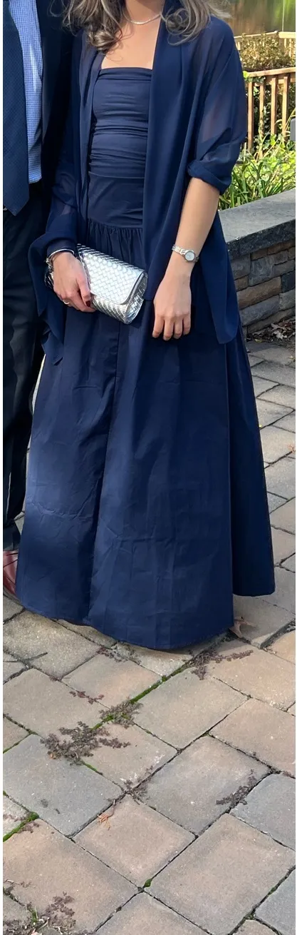 Peppermayo Maxi Dress Navy Blue - Image 3