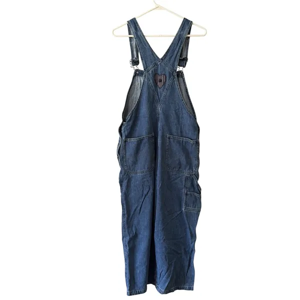 Haiks Country Patch Work Denim Overalls Blue Size Women I think Medium VTG READ - Image 2