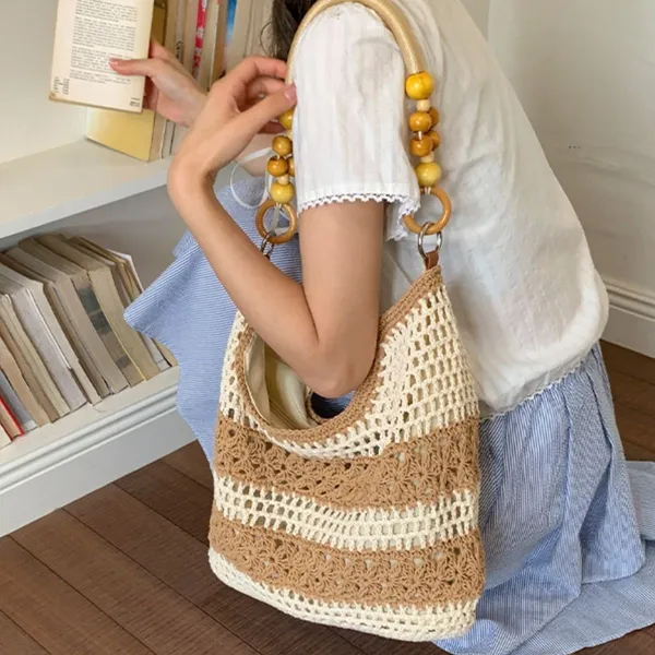 Chic Carryalls Crochet Knit Shoulder Bag - Image 8