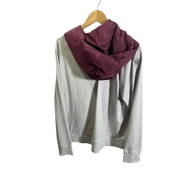 Colosseum Womens‎ Quilted Zip Hoodie Jacket XX-Large Virgina Tech Burgundy/Gray - Image 5