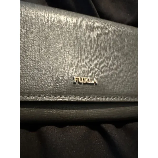 Furla Gray Textured Leather Continental Wallet Card Holder Clutch‎ Italy - Image 2
