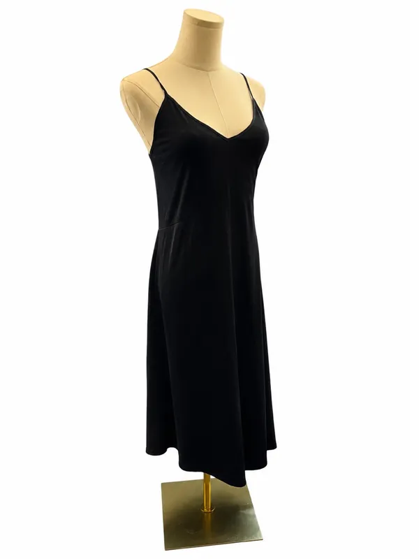 Zara Collection Women’s Small Black Asymmetrical Midi Slip Dress - Image 2