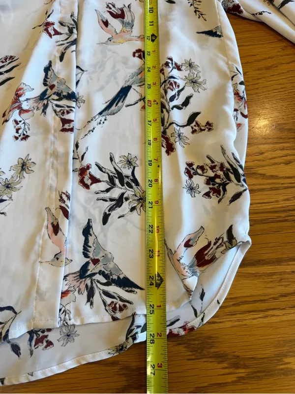 H & M Women’s Long Sleeve Buttons Up Floral Print Blouse Size 0 Hummingbird‎ - Image 10