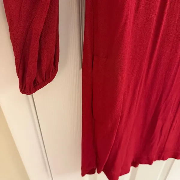 Madewell Red Du Jour Long Sleeve Tunic Shirt Dress Small - Image 6
