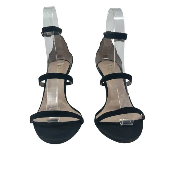 Raye Alley‎ High Heels Pumps Shoes Suede Ankle Strap Buckle Black Size US 7.5 - Image 3