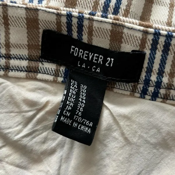 Forever 21 Zip Pocket Plaid Skirt - Size 30 - Image 5