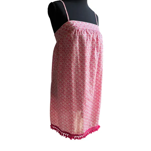 Vineyard Vines Pink Cotton Tassel Sundress XS Beach Coastal Summer - Image 4