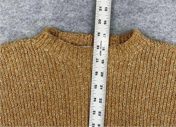 Free People Beach Freya Sweater Tee Shirt Top Orange Knit Pocket Small - Image 3