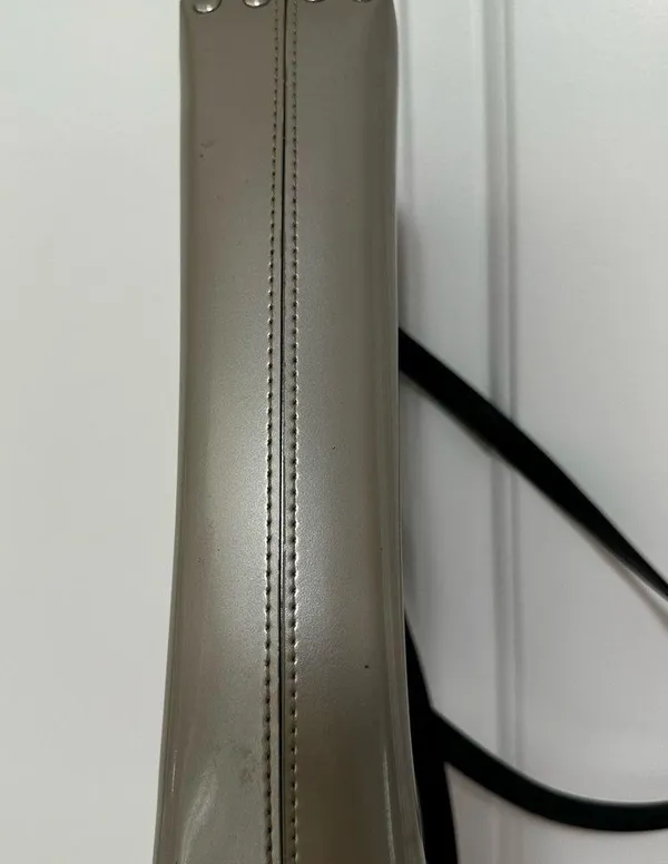 Beijo Shoulder Vintage Gray Bag with Black Double Straps - Image 5