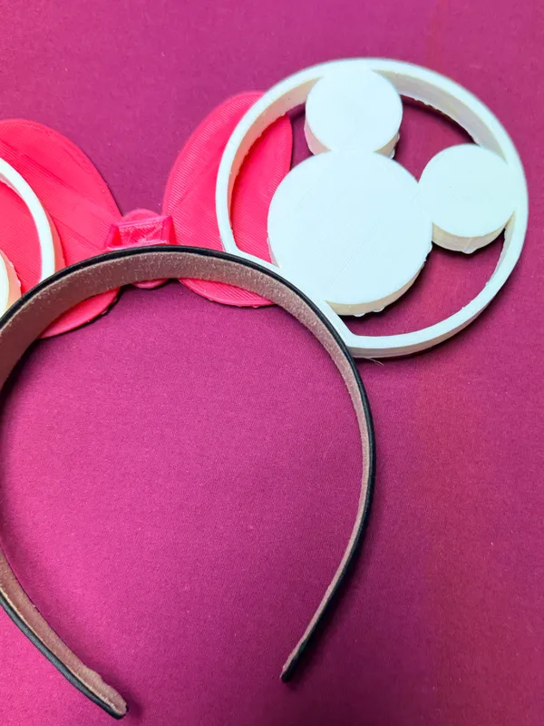 Disney's Crystal Red Bow with Iridescent Minnie Mouse Ears Headband - Image 6